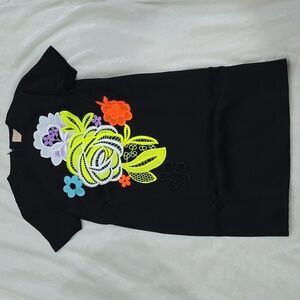 Christopher kane black flower dress